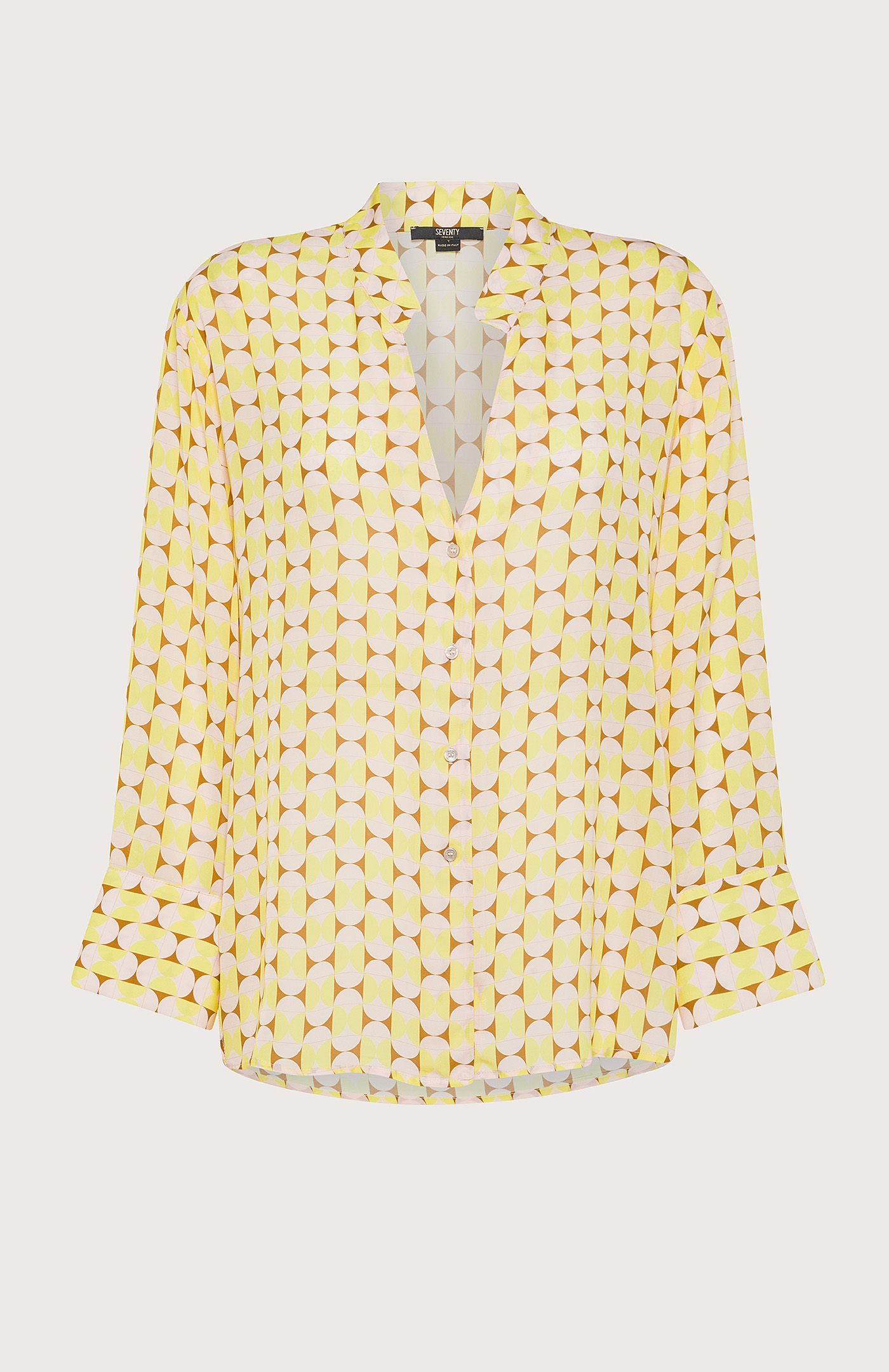 V-neck geometric print blouse | Seventy Venezia