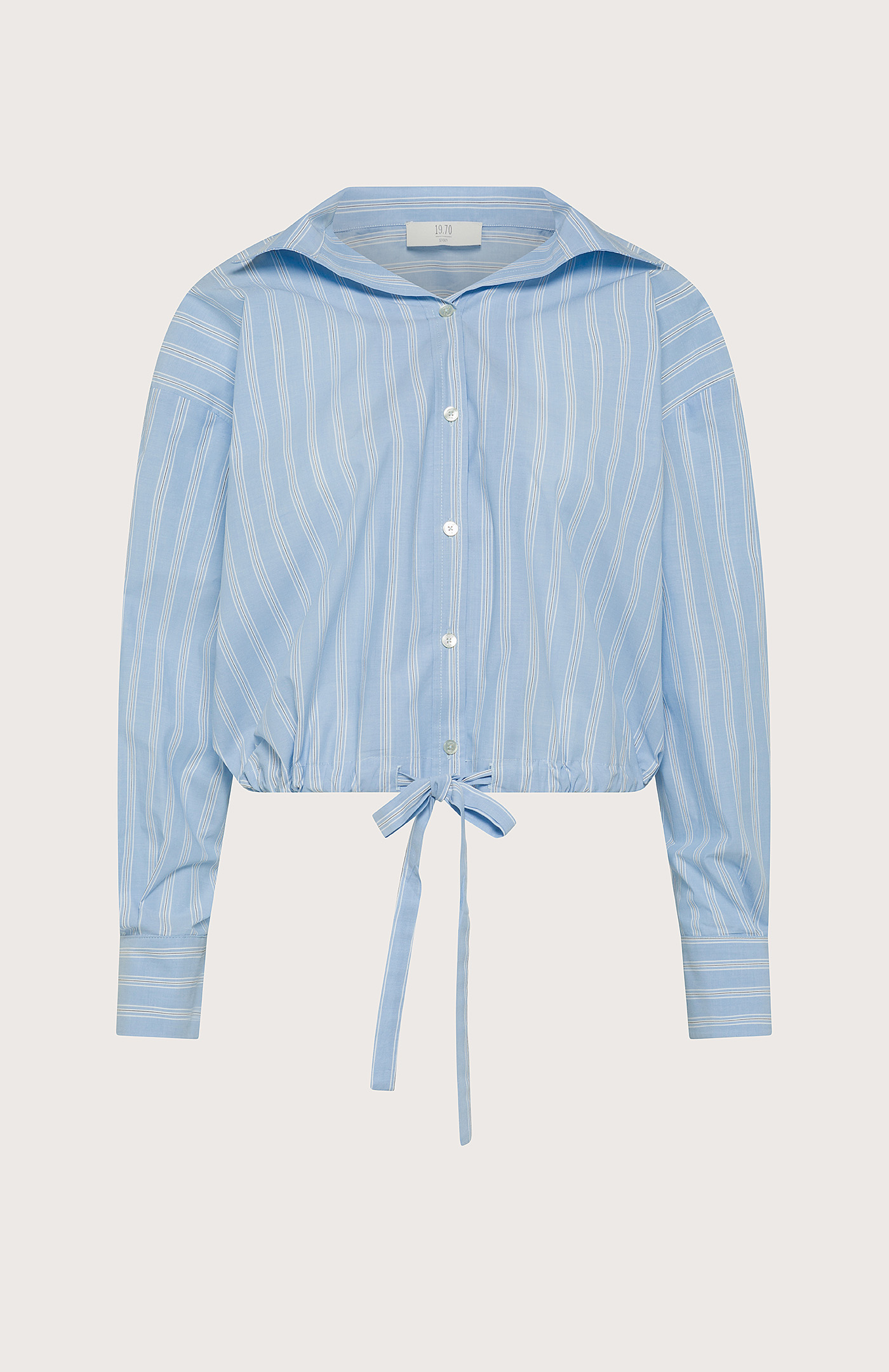 Striped cropped shirt with laces | Seventy Venezia