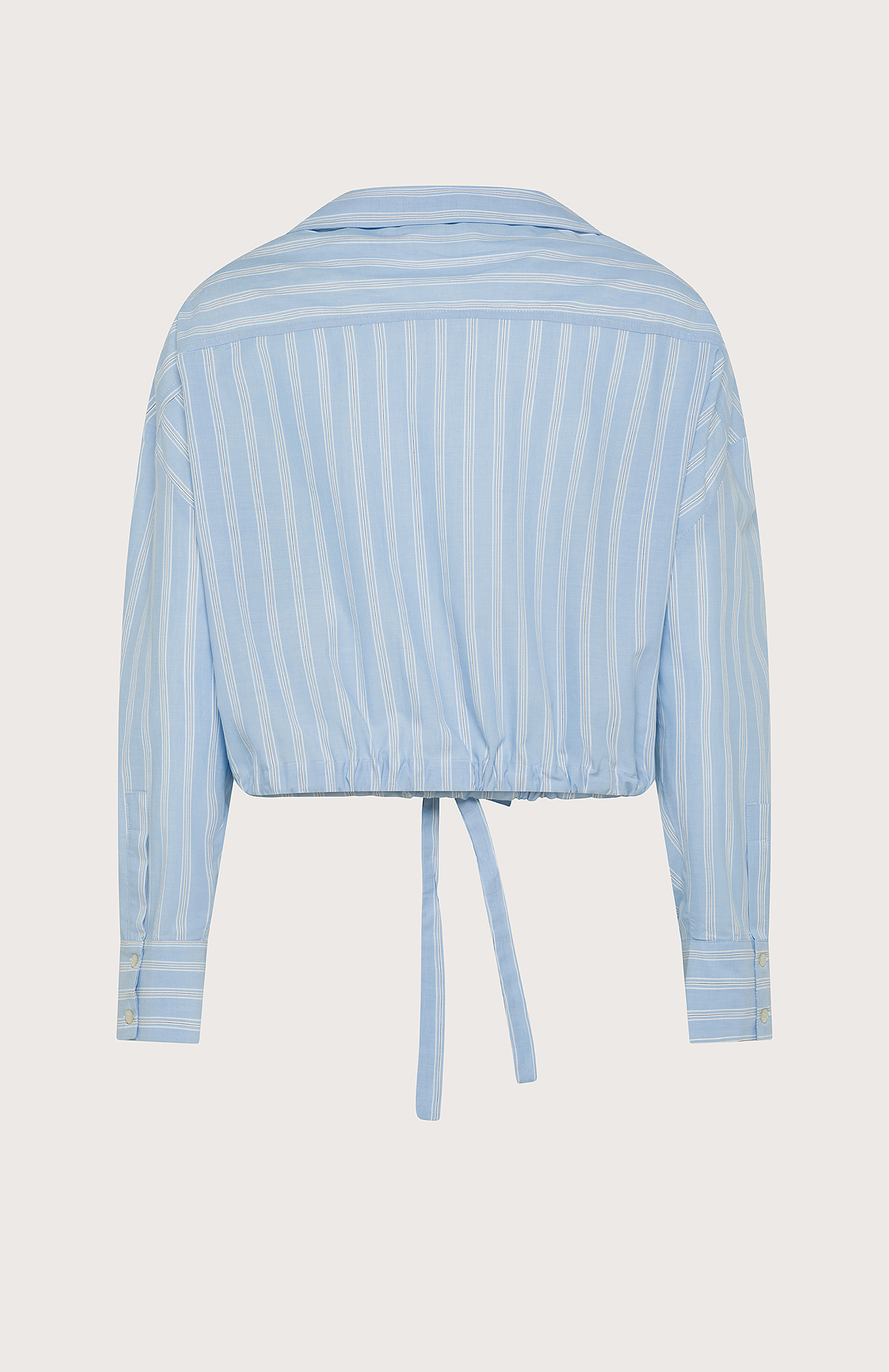 Striped cropped shirt with laces | Seventy Venezia