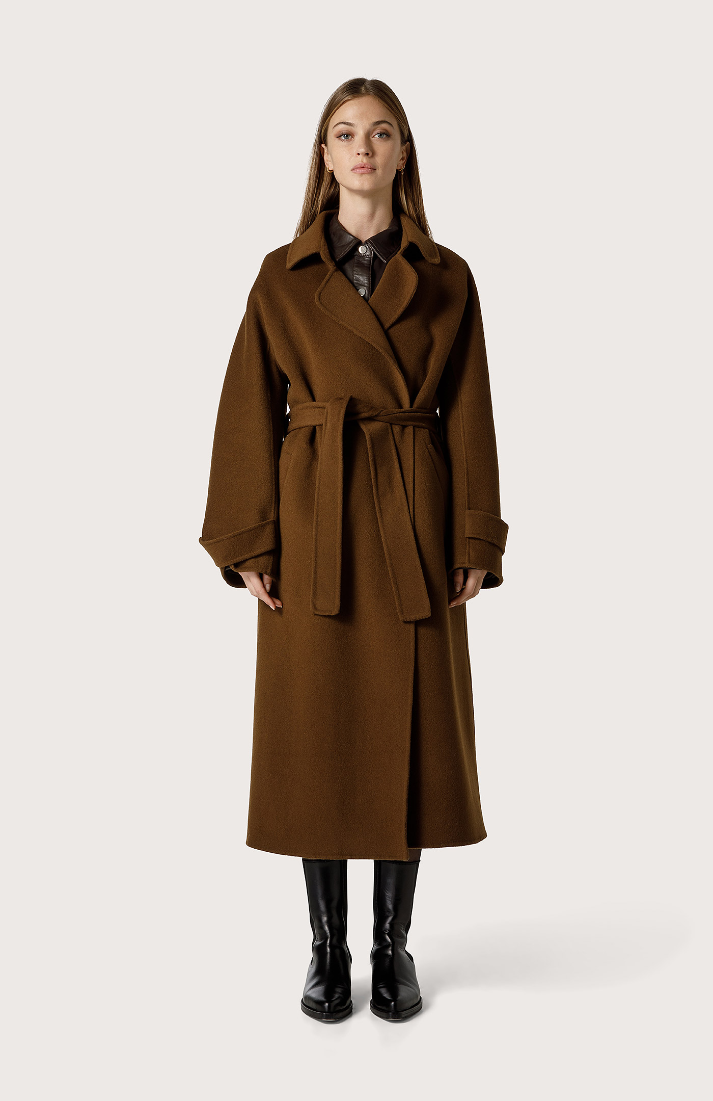 Classic double cloth coat - Col. Brown | Seventy®
