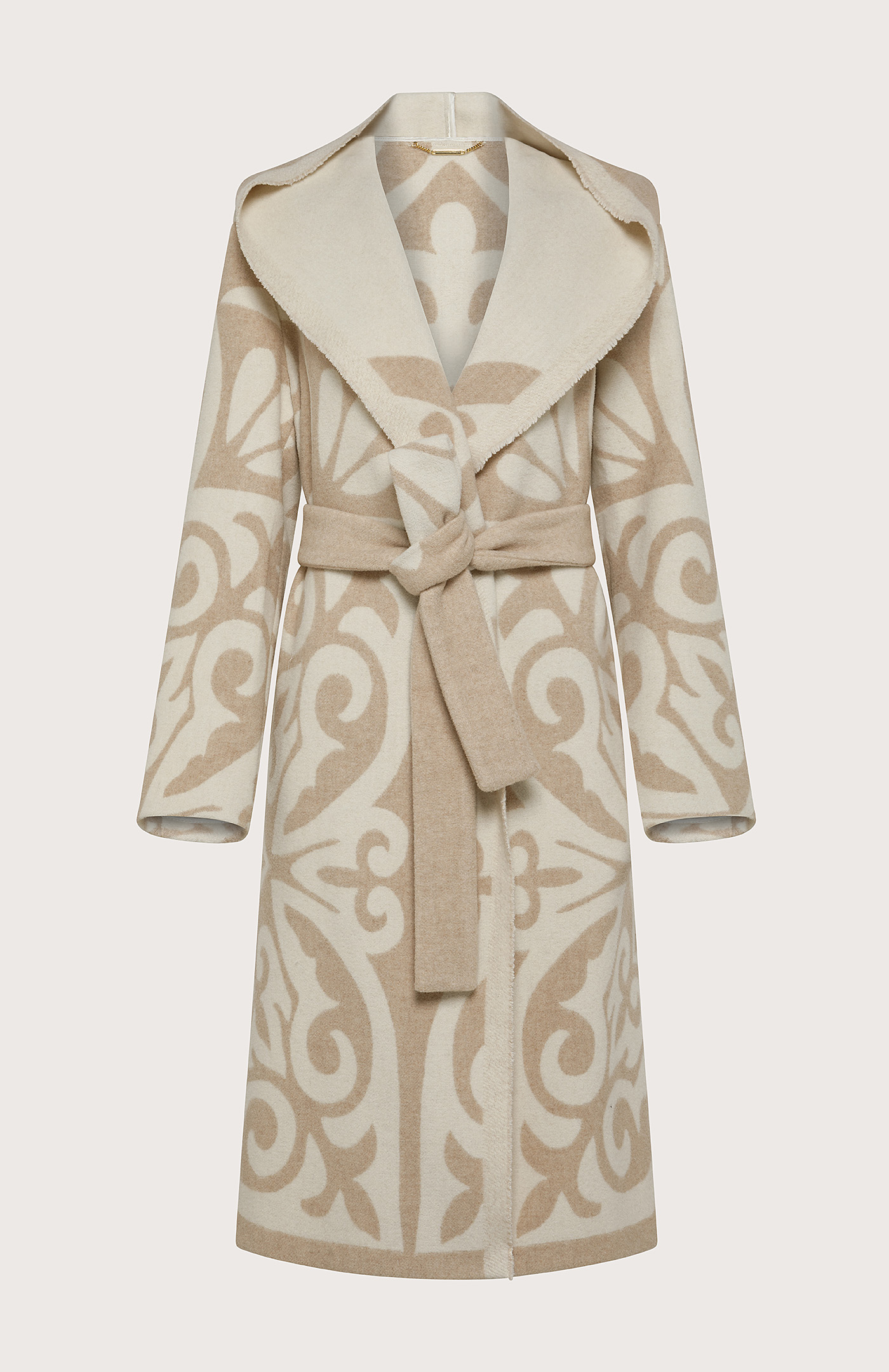 Dressing gown-style coat - Col. Neutral