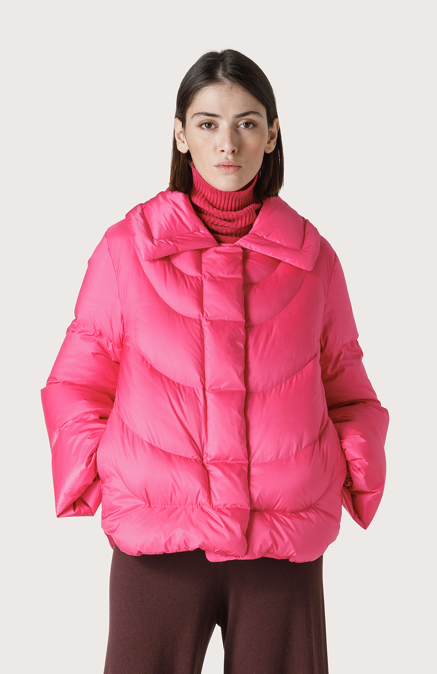 Short collared quilted jacket - Col. Pink | Seventy®