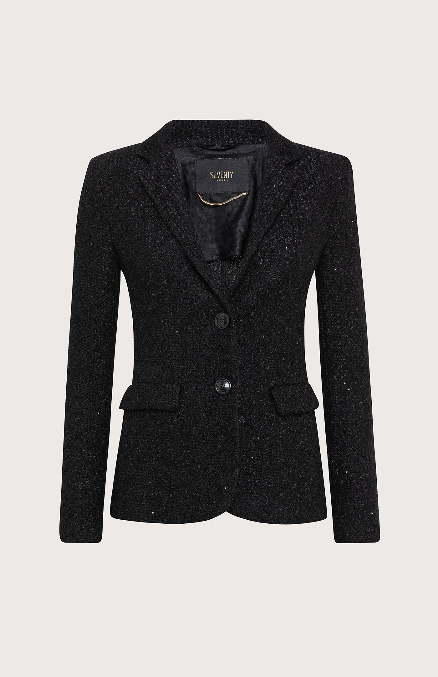black blazer with sequins
