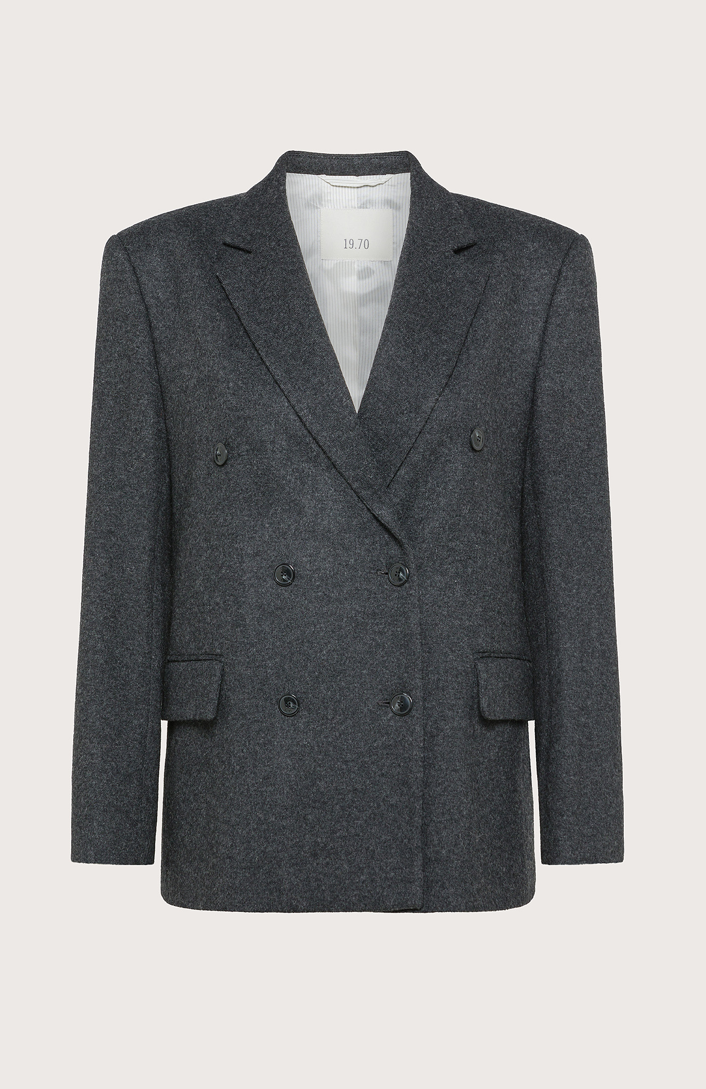 Double-breasted notch-lapel jacket - Col. Grey | Seventy®