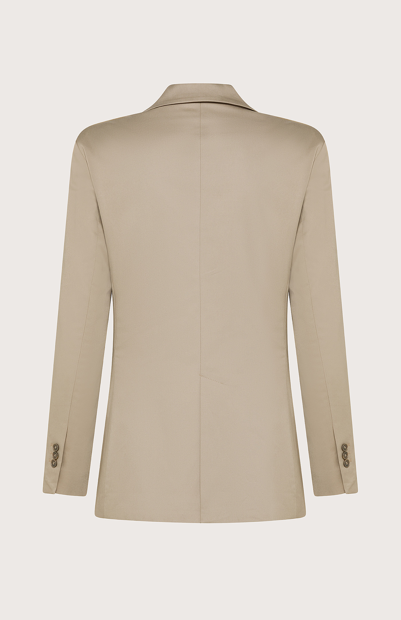 Single-breasted jacket in stretch cotton satin Ghiaccio