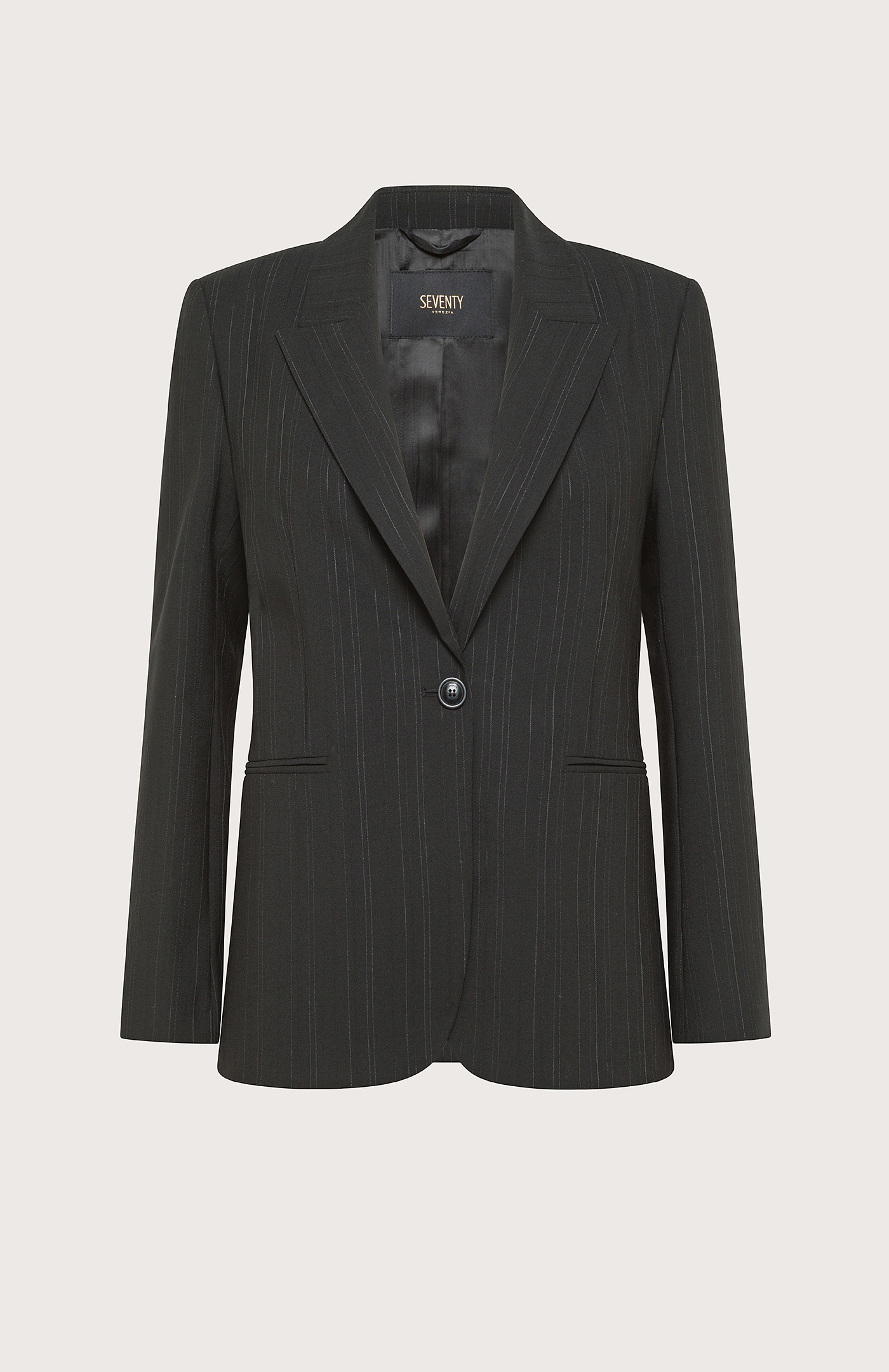 Seventy Giacca monopetto in 100% cashmere Blu Nuovo