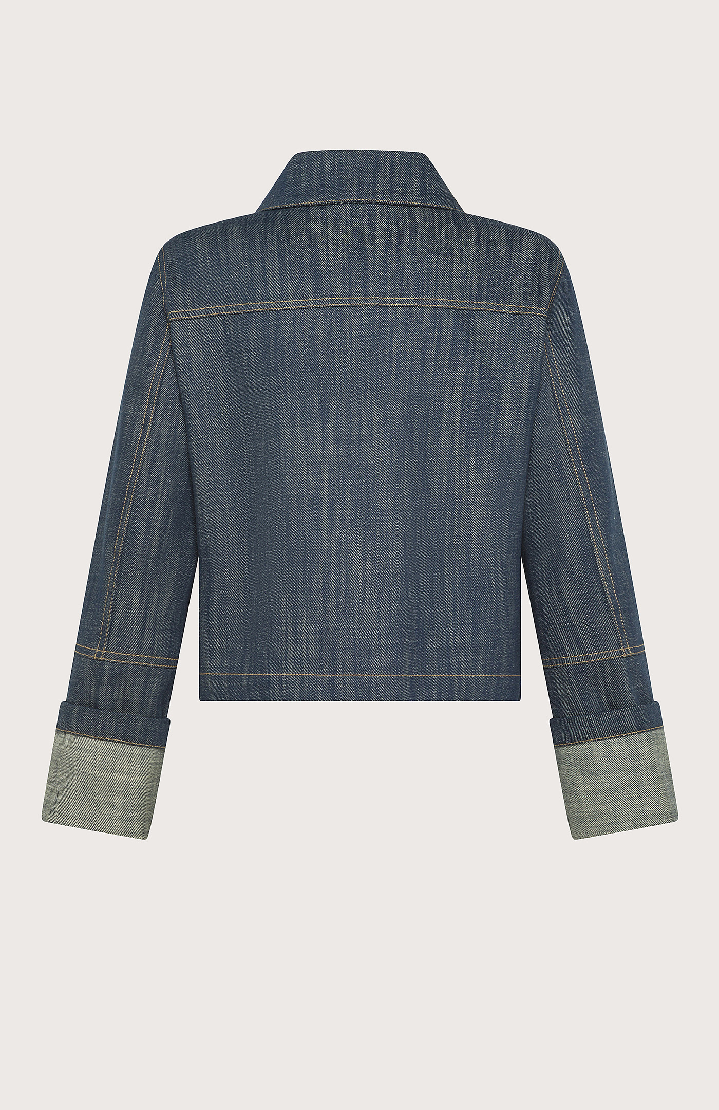 Short jacket in diagonal denim-effect cotton | Seventy Venezia