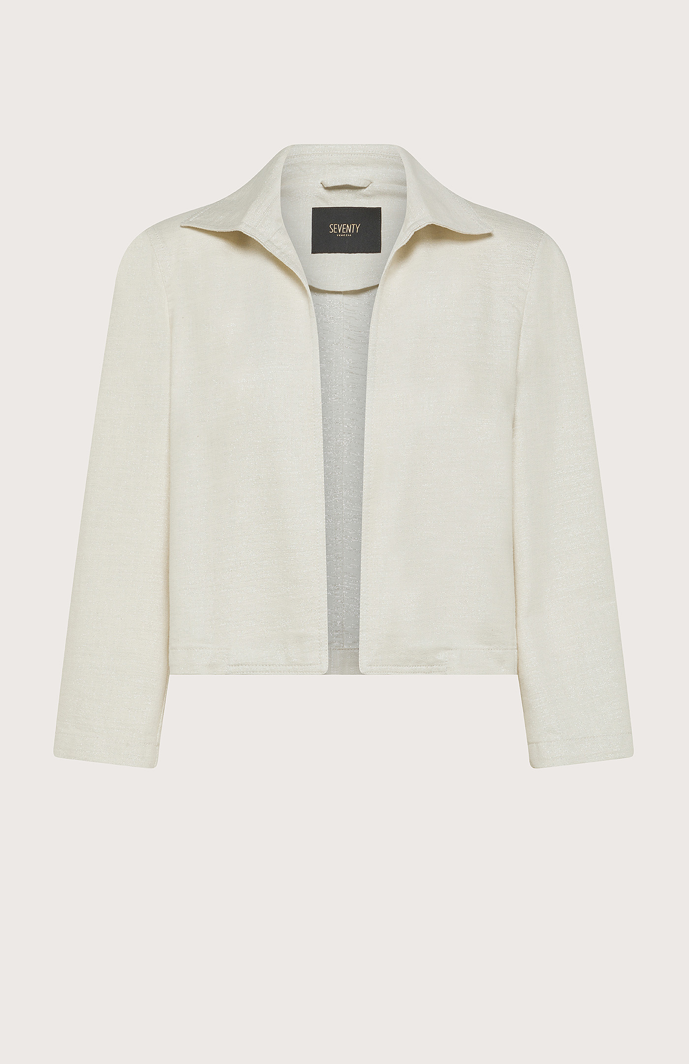 Short bolero jacket in lightweight cotton and viscose bull with lurex | Seventy Venezia