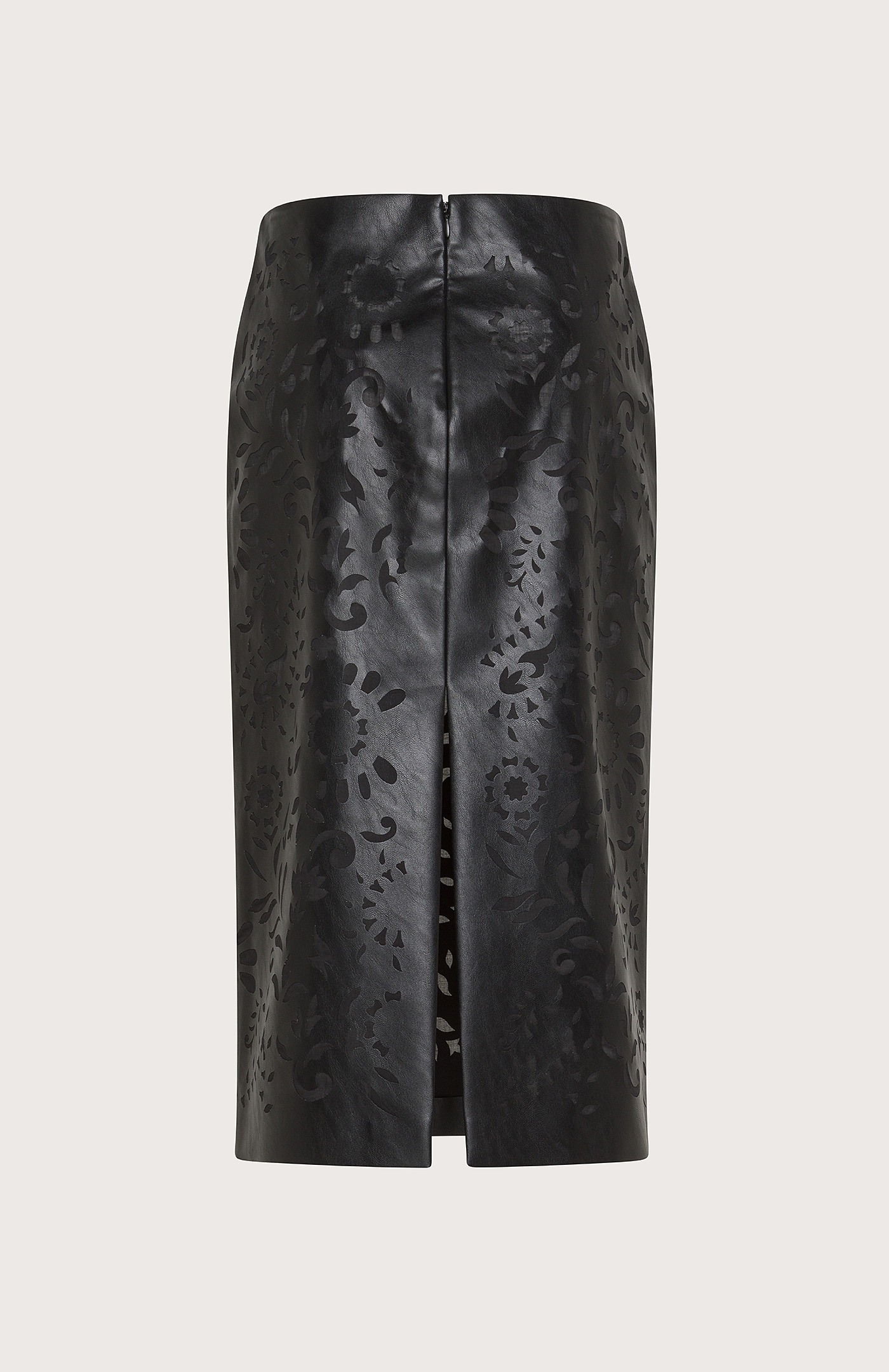 Embossed faux 2025 leather pencil skirt