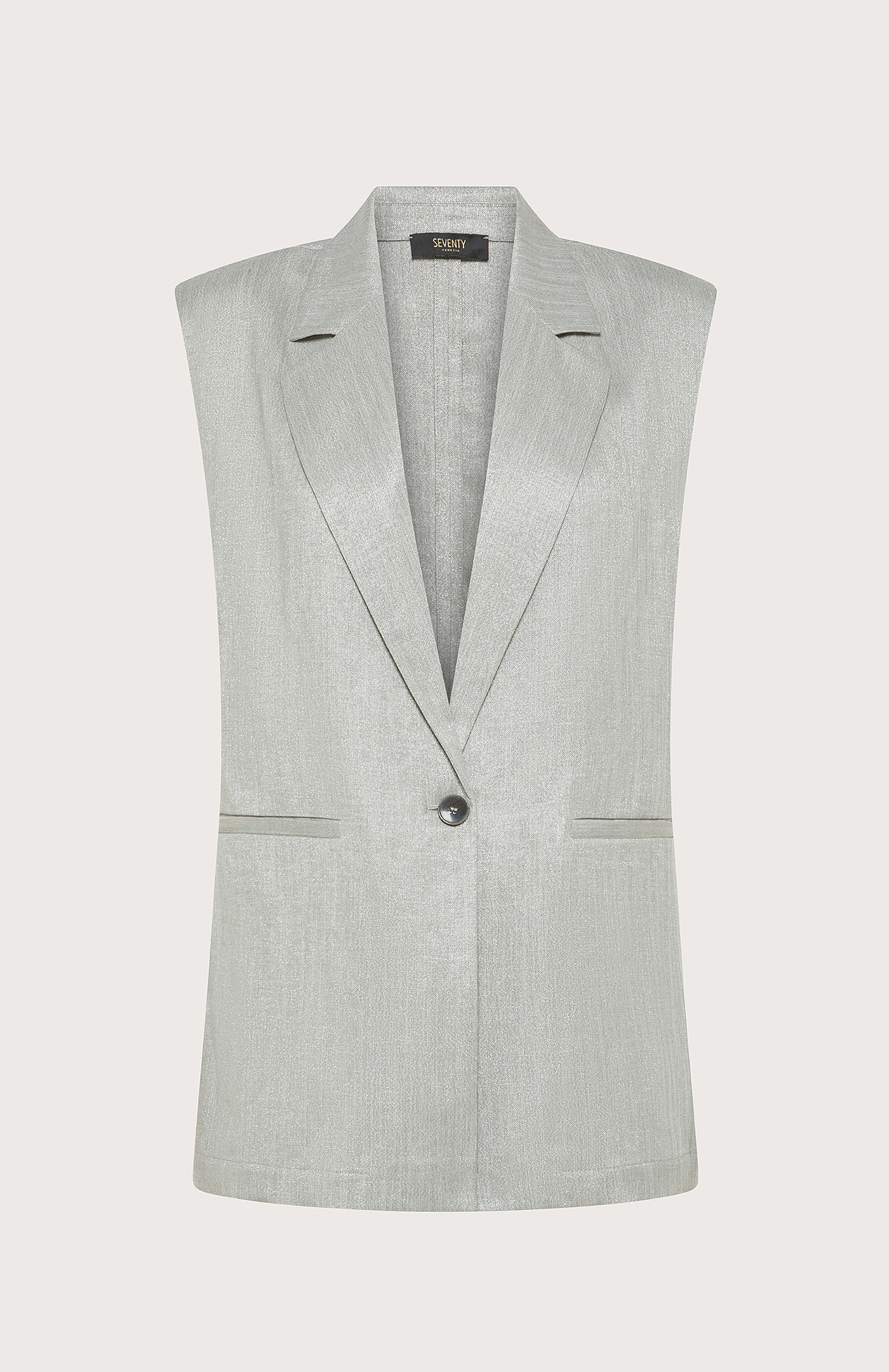 Long waistcoat in lurex linen blend | Seventy Venezia