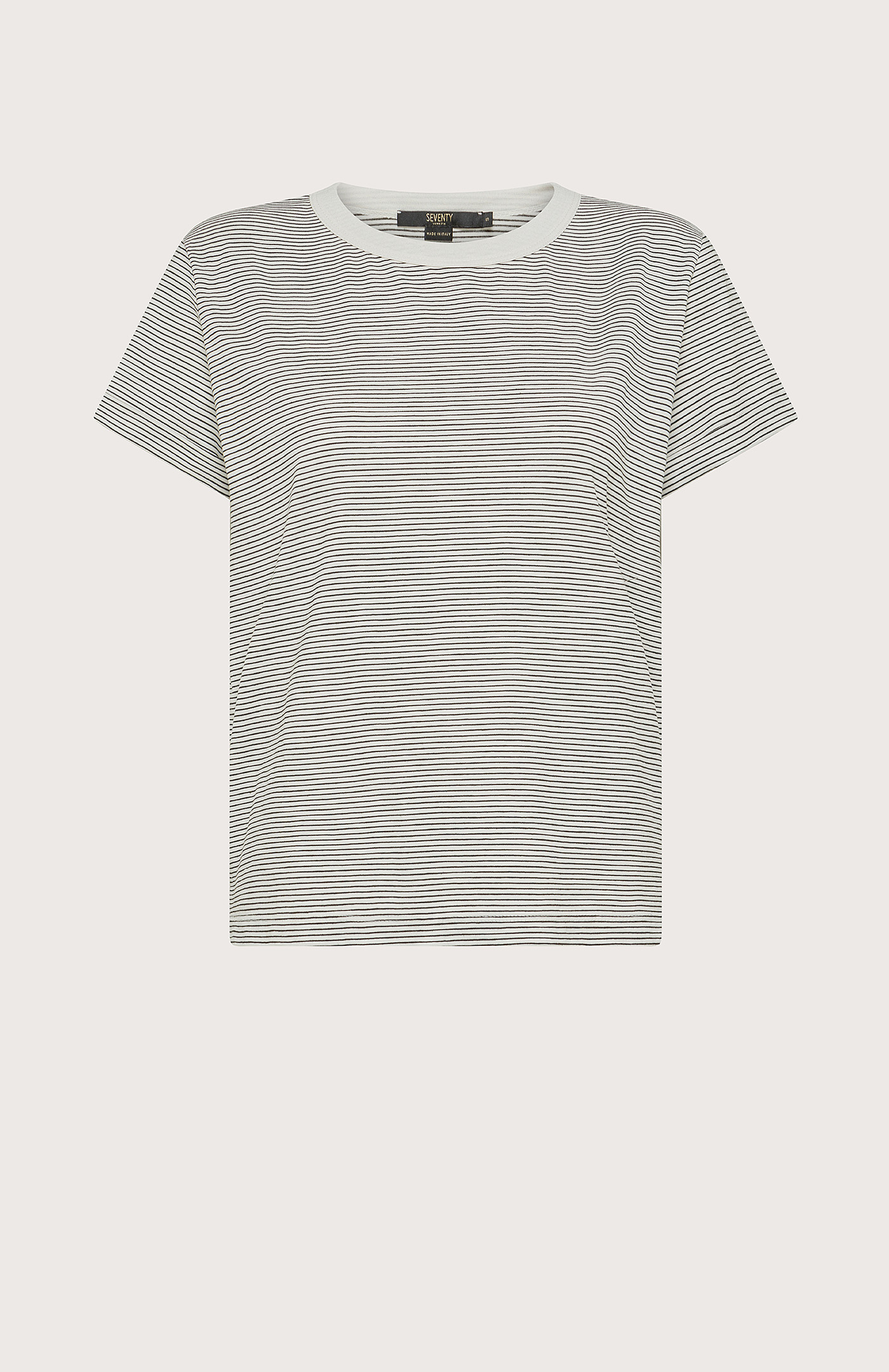 Ribbed jersey crewneck T-shirt | Seventy Venezia
