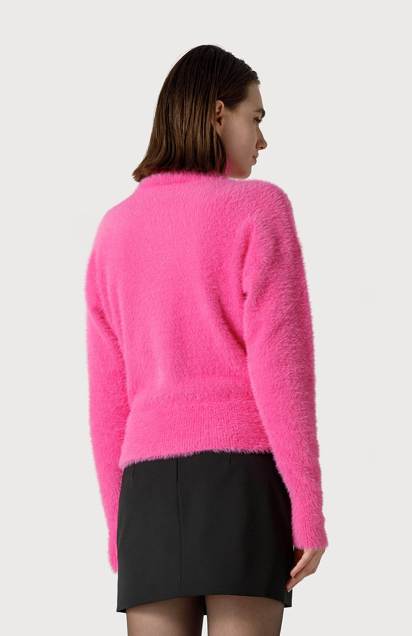 Furry-look polo-neck sweater - Col. Pink | Seventy®