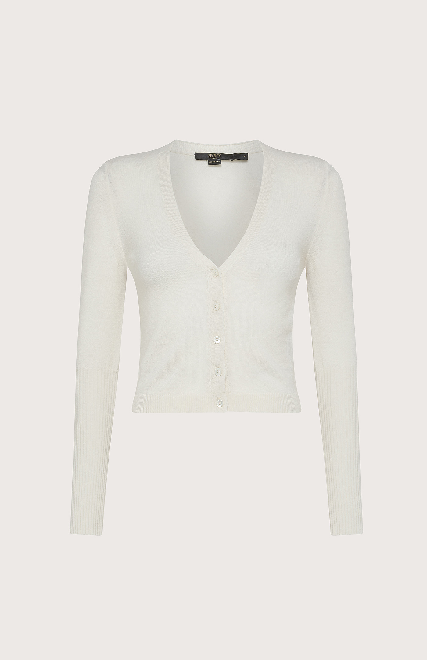 Cropped cardigan - Col. White