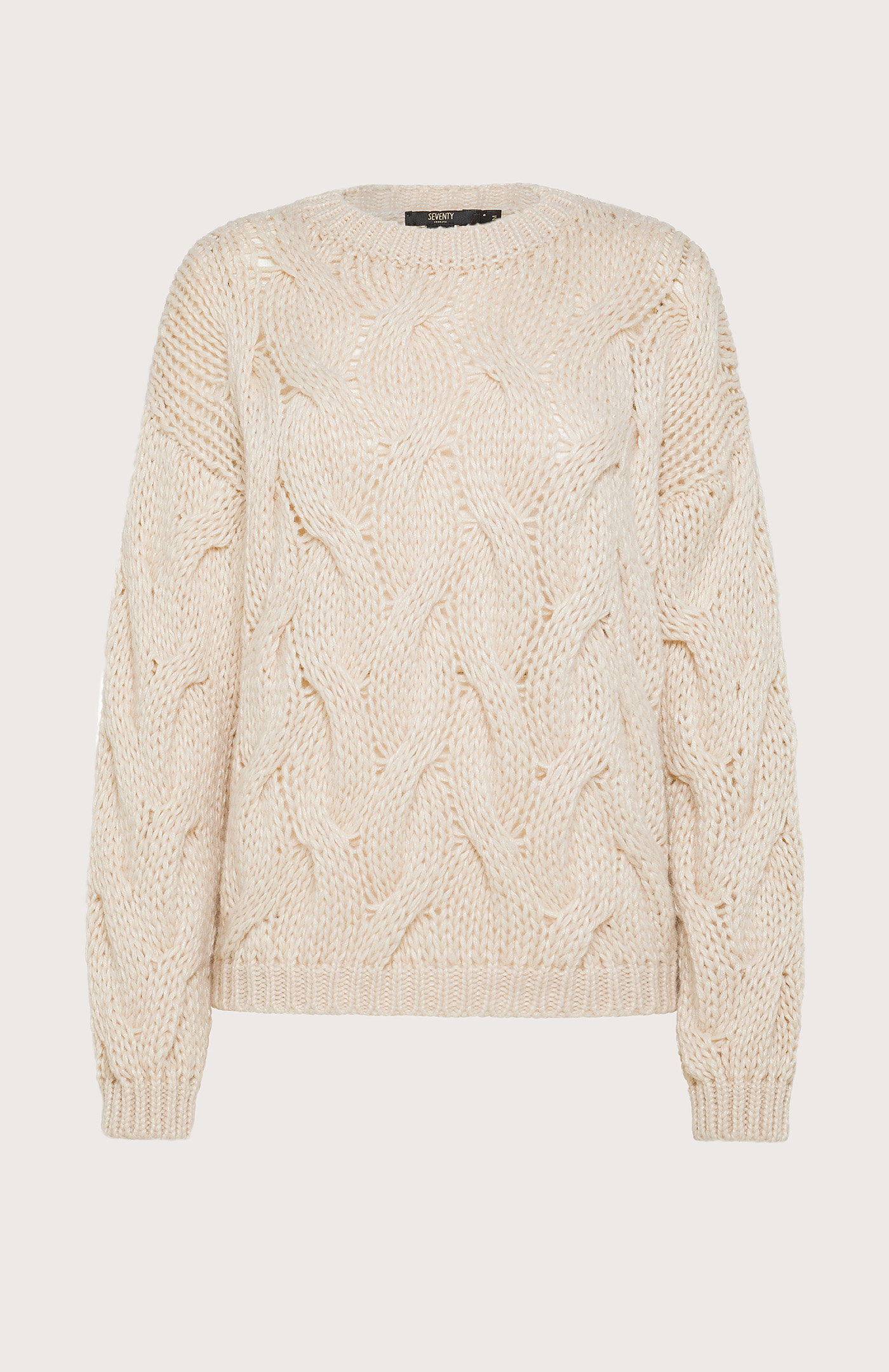 Oversized cream cable knit sweater hotsell