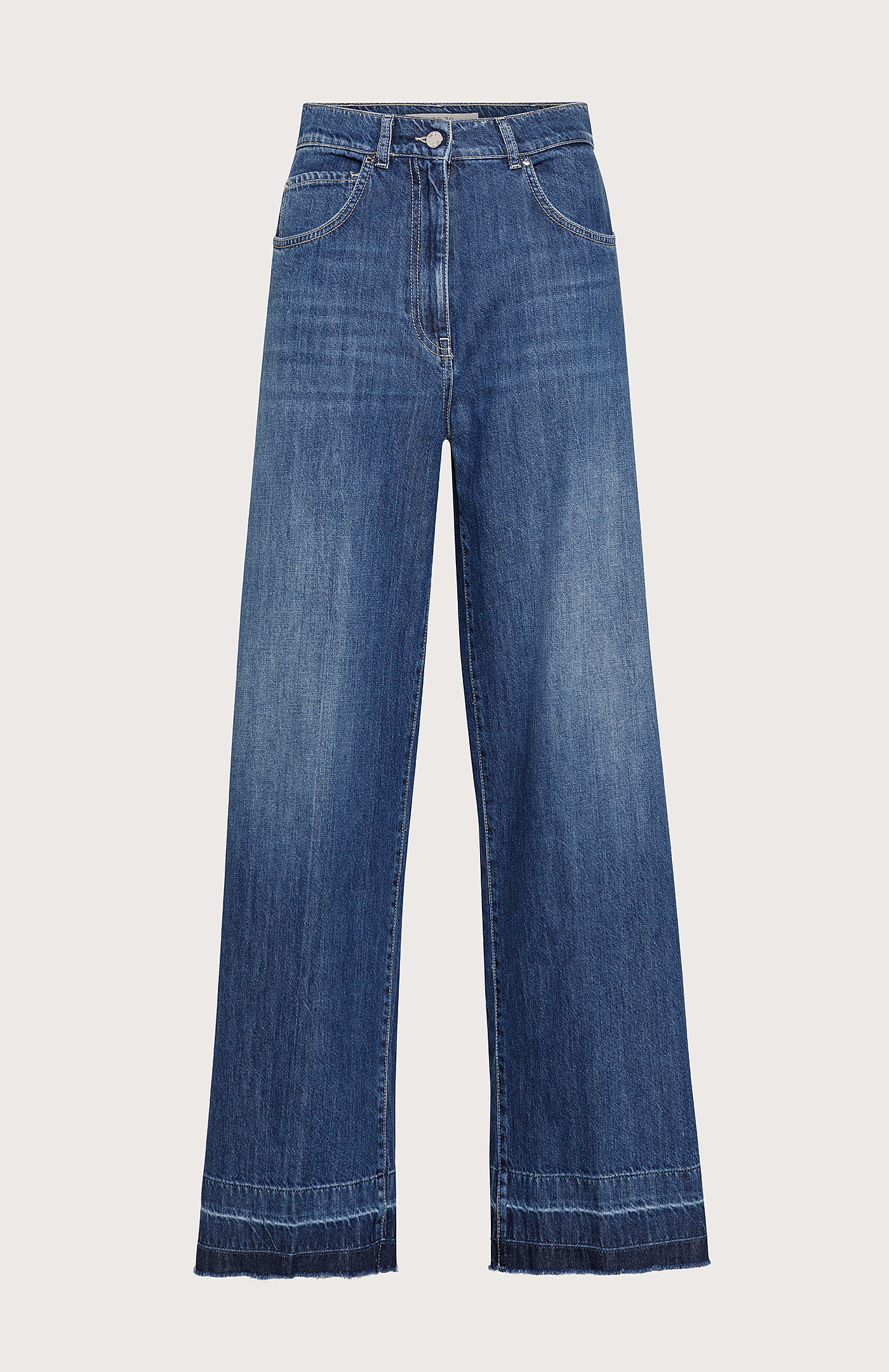 Raw-cut denim jeans - Col. Blue
