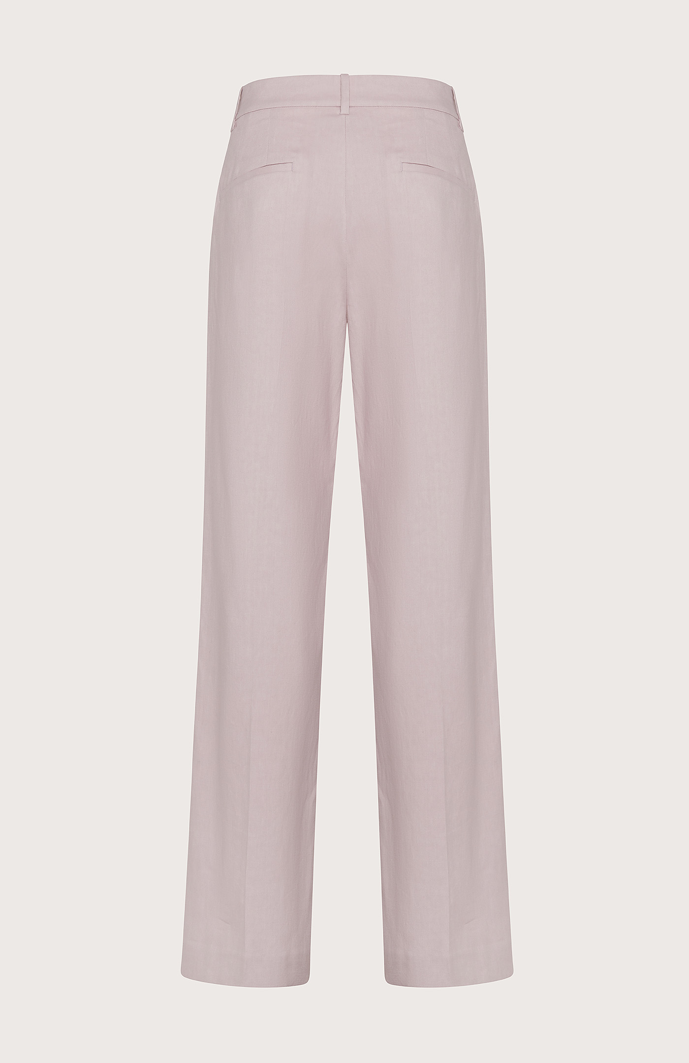 Long straight-leg pants of linen and stretch cotton fabric | Seventy Venezia