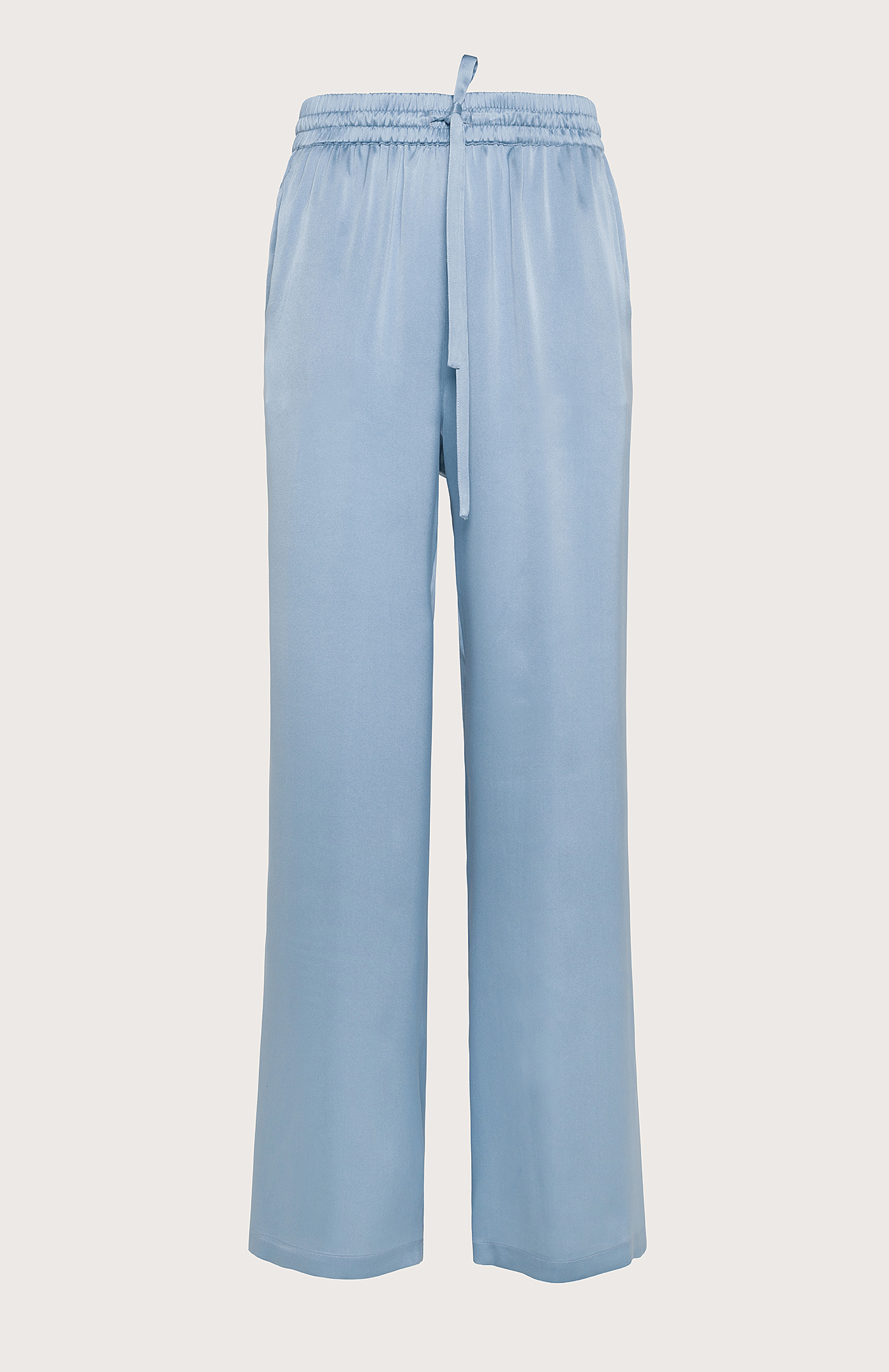 パンツ PLAIN Blue Tailored Pants in Satin Woman (35144331 NOTTEAC) パンツ PLAIN Blue Tailored Pants in Satin Woman (35144331