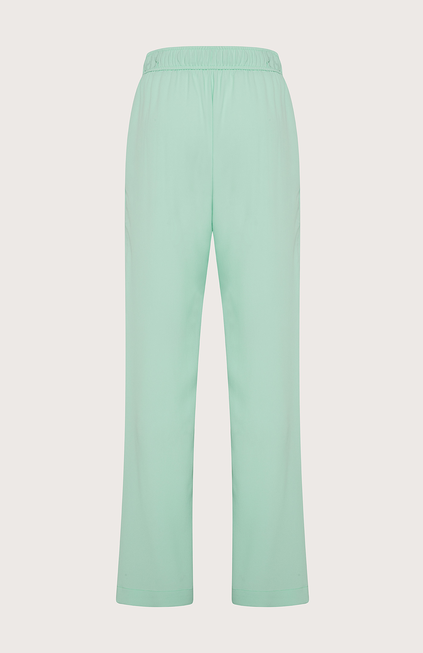 Stretch long pants of lightweight silk-blend fabric - Col. Green