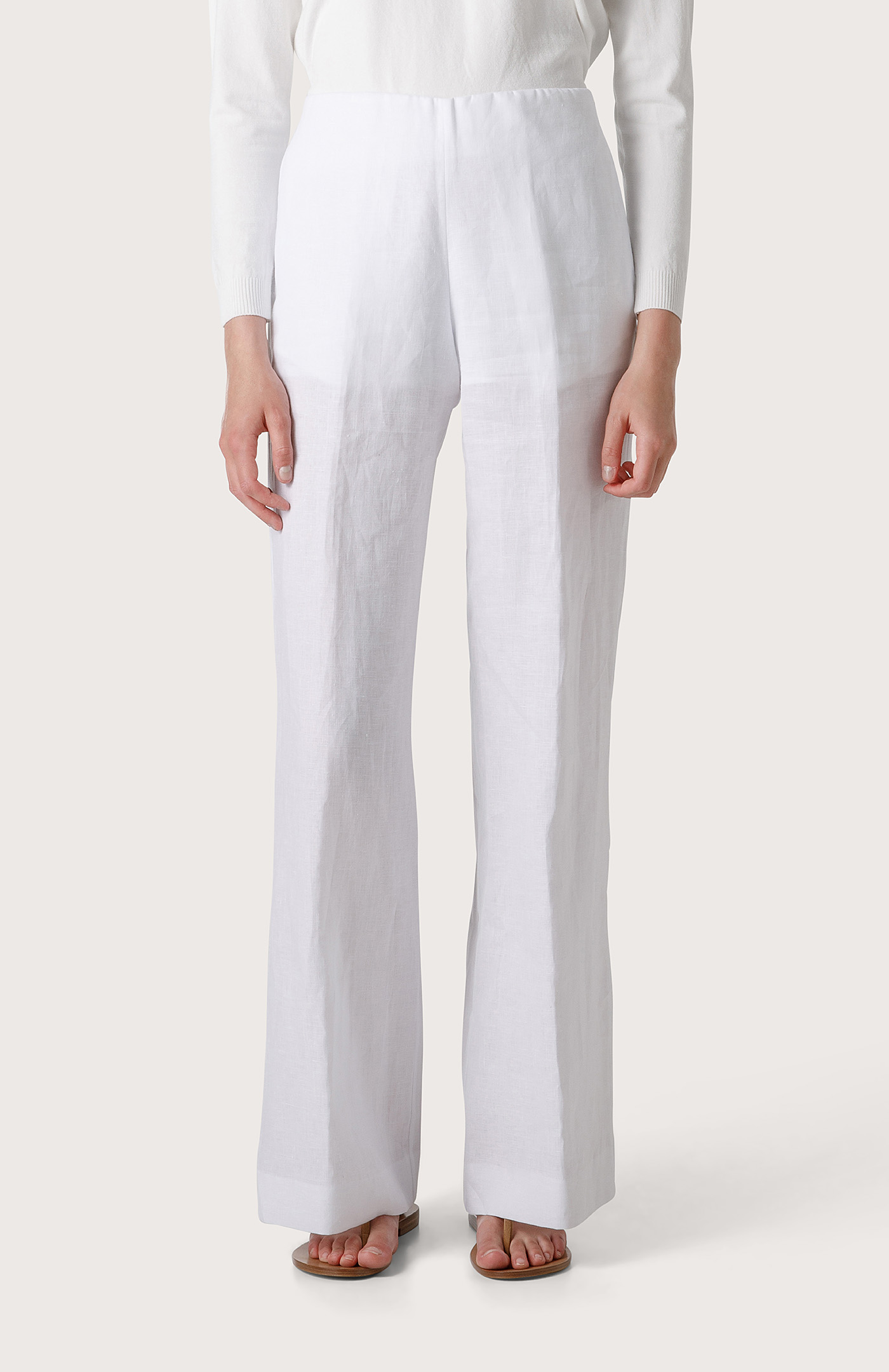 Long trousers with petticoat - Col. White | Seventy®