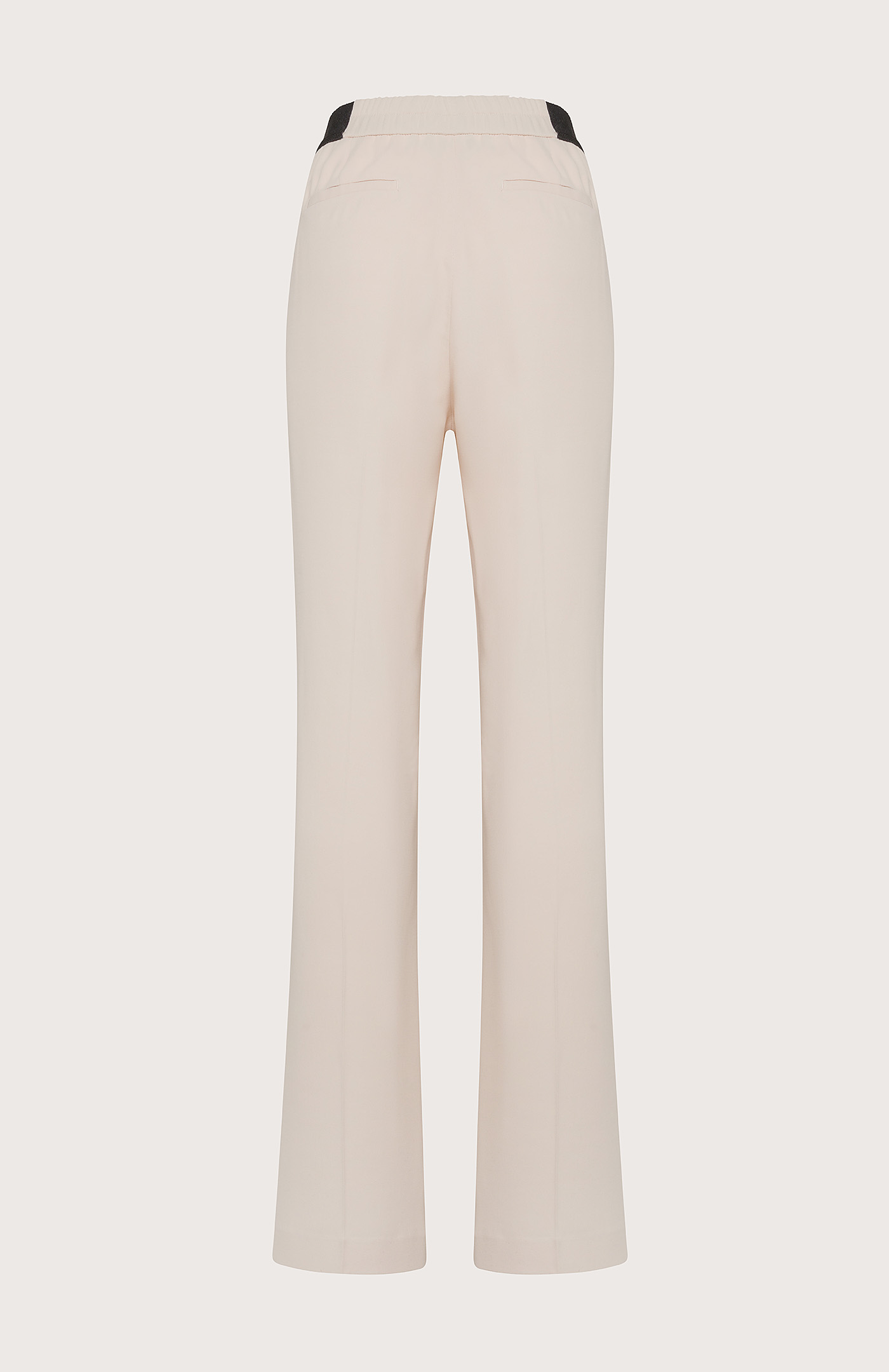Long stretch pants with double darts in flowing viscose cadi Col