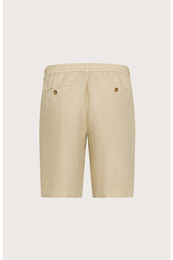Garment-dyed linen stretch Bermuda shorts | Seventy Venezia