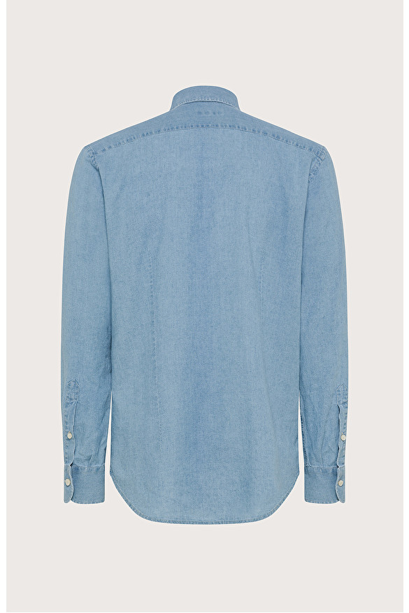 Regular fit shirt made of washed cotton linen -  | Seventy Venezia