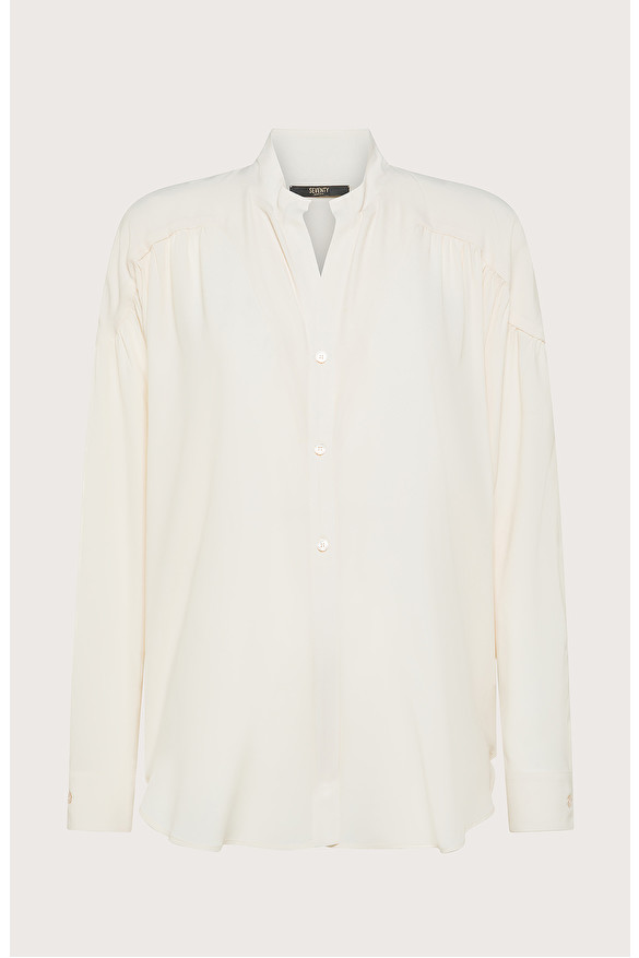Loose shirt in silk-blend crêpe | Seventy Venezia