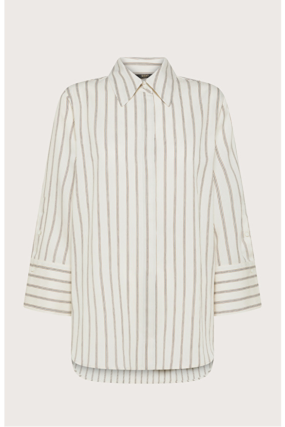 Long shirt with pinstripe multi-stripe -  | Seventy Venezia