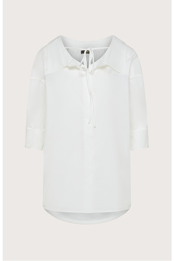 Loose shirt in plain stretch poplin -  | Seventy Venezia