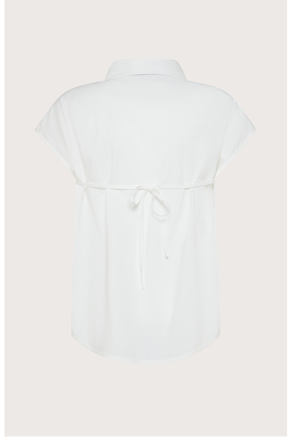 Short-sleeved stretch poplin shirt -  | Seventy Venezia