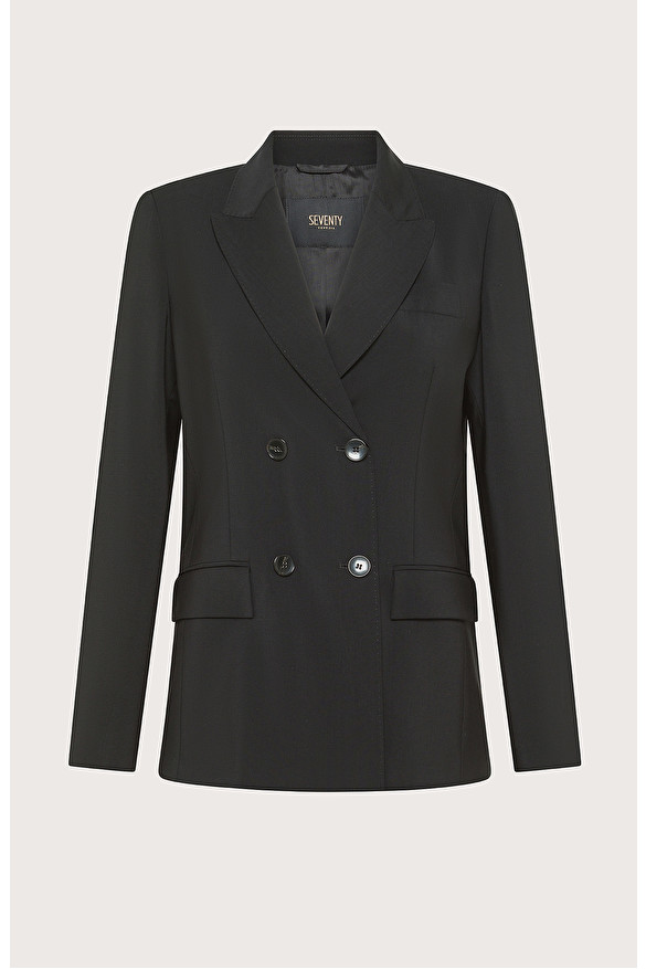 Double-breasted jacket in cool wool | Seventy Venezia