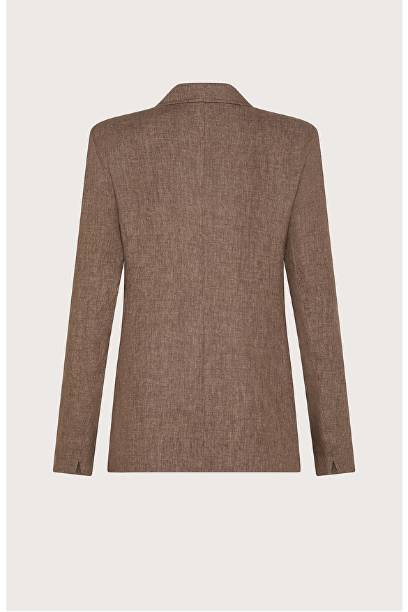 Blazer con collo a revers in lino délavé -  | Seventy Venezia