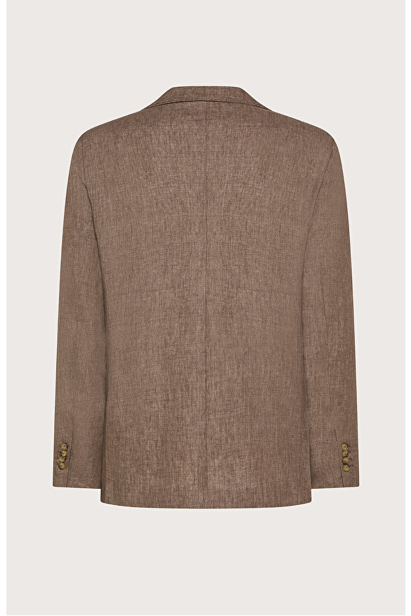 Giacca monopetto regular fit in lino délavé -  | Seventy Venezia