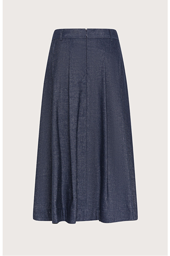 blue long skirt, linen skirt, elastic waist skirts, womens linen skirt, pleated skirt 1922# blue long skirt, linen skirt, elastic waist skirts, womens linen skirt, pleated skirt 1922#