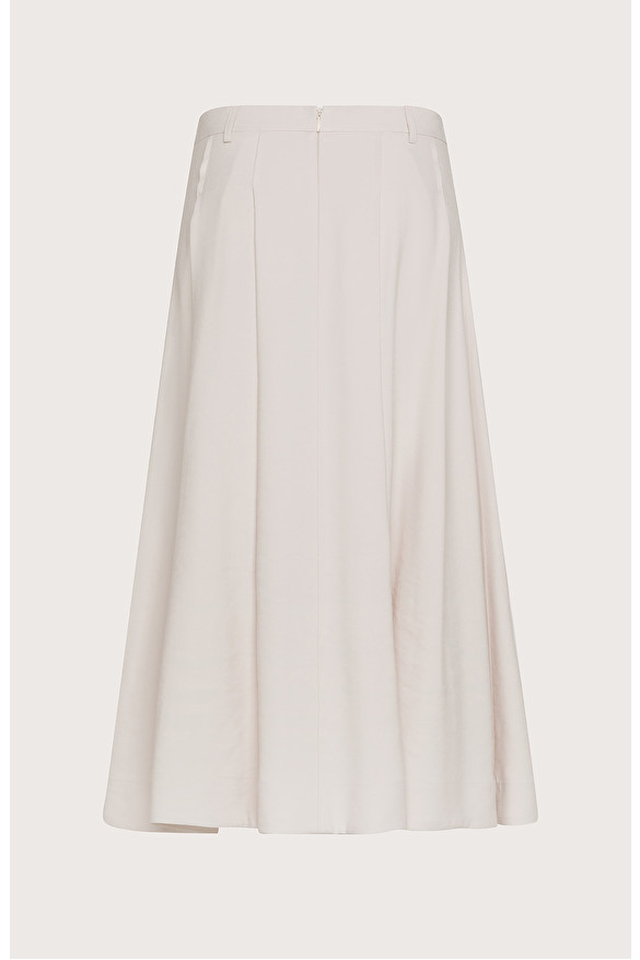 Pleated midi skirt in fluid viscose diagonal -  | Seventy Venezia