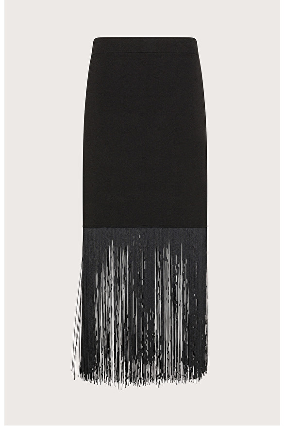 Gonna lunga in maglia con frange -  | Seventy Venezia