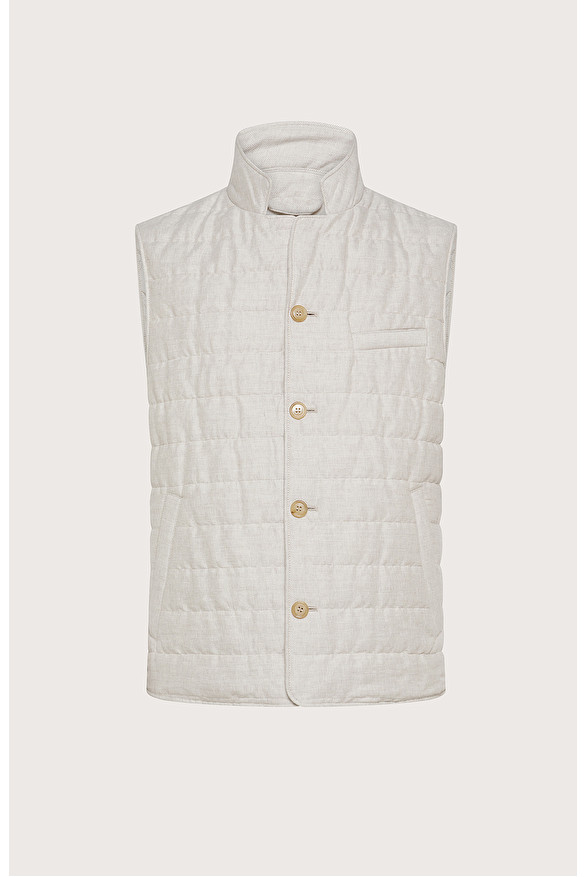 Gilet imbottito in cotone/lino -  | Seventy Venezia