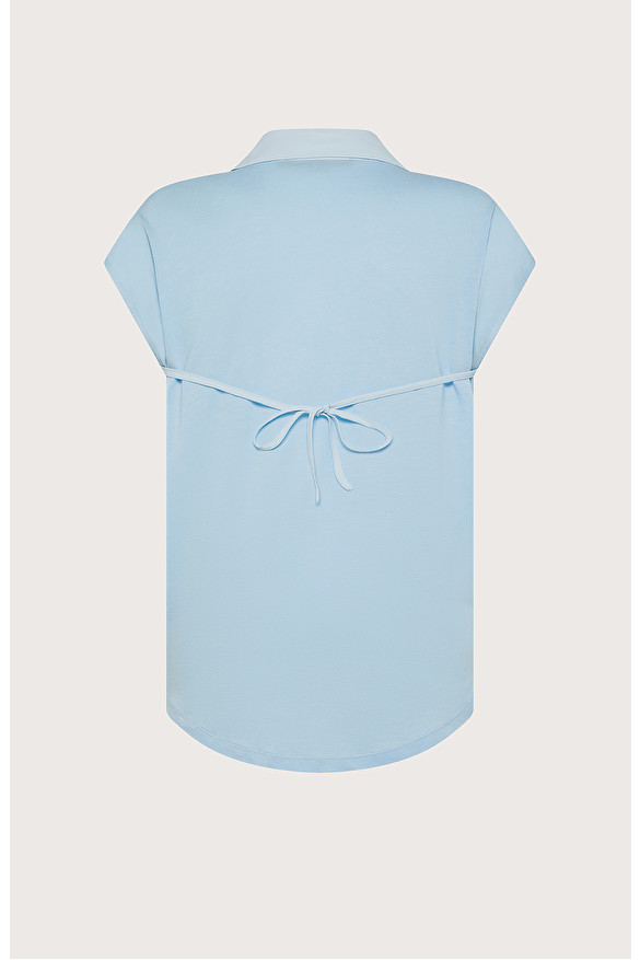 Camicia smanicata in jersey e crêpe misto seta -  | Seventy Venezia