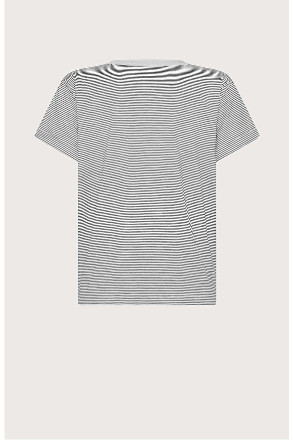 T-shirt girocollo in jersey millerighe -  | Seventy Venezia