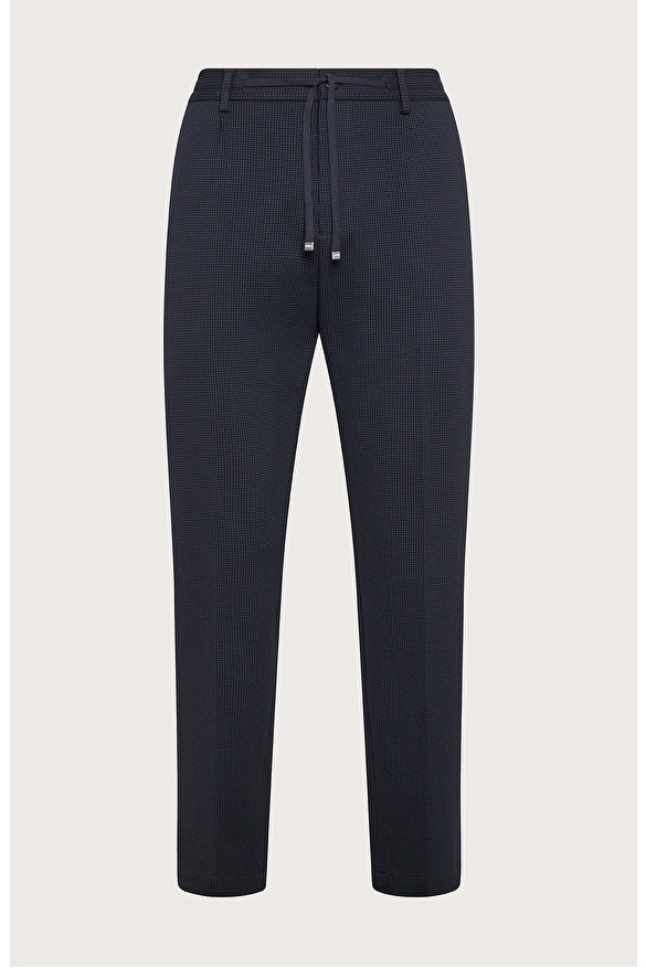 SLIM-FIT TAPERED DRAWSTRING TROUSERS-