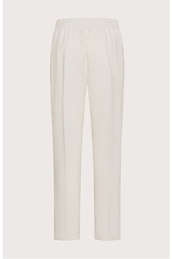 Pantalone alla caviglia elasticato in cotone a righe -  | Seventy Venezia