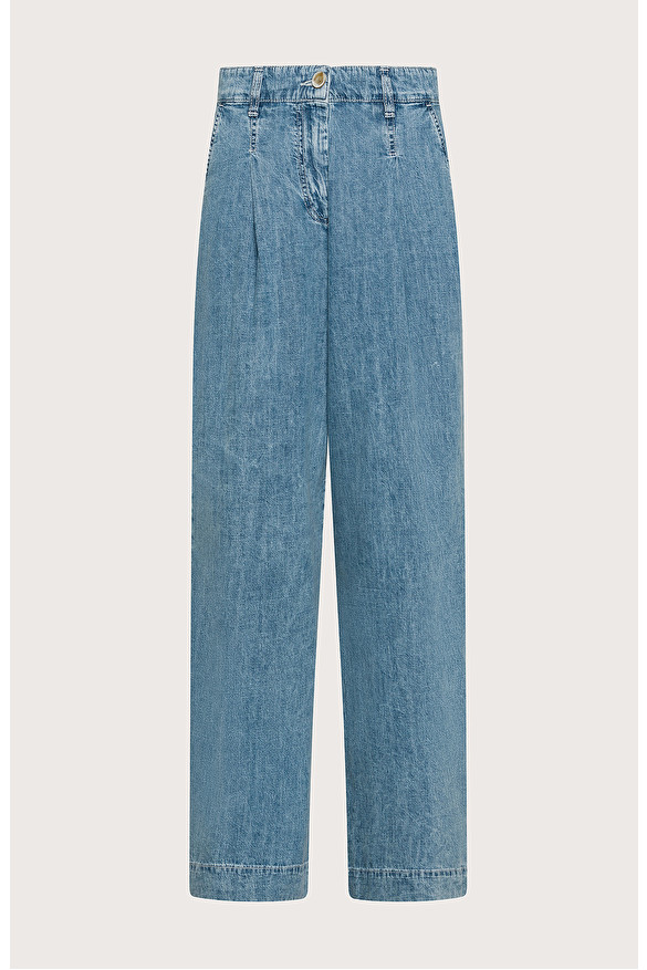 Pantalone lungo con pinces in denim leggero washed -  | Seventy Venezia