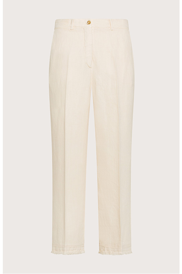 Straight leg trousers with matting effect -  | Seventy Venezia