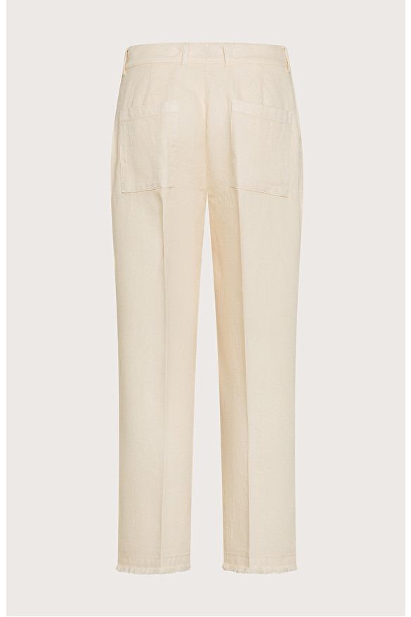 Straight leg trousers with matting effect -  | Seventy Venezia