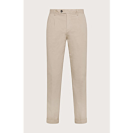 Stretch gabardine double dart pants